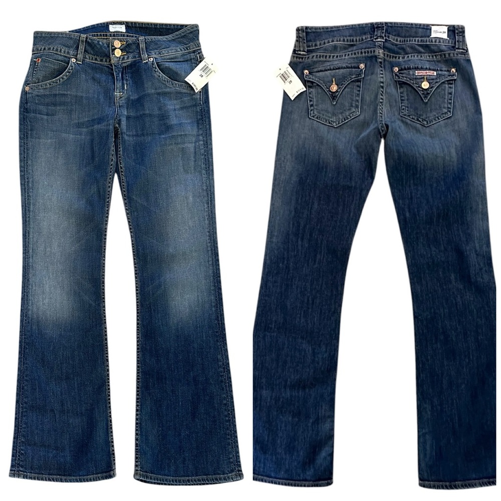 Hudson Petite Signature Bootcut Hack Blue Low Rise Denim Jeans 28 10487 NWT NEW